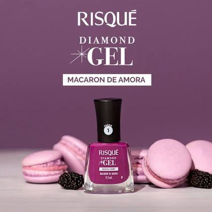Imagem de Esmalte Risqué Diamond Gel Macaron De Amora 9,5ml