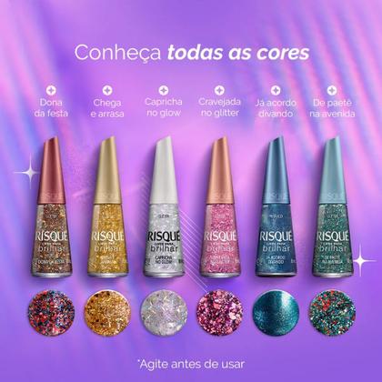 Imagem de Esmalte Risqué Livre para Brilhar Chega e Arrasa 8ml