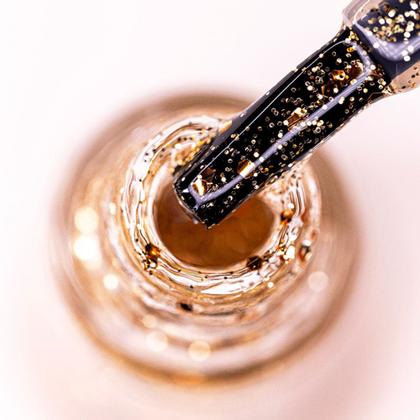Imagem de Esmalte Risqué Livre para Brilhar Glitter Dourado Cor Chega e Arrasa com 8ml