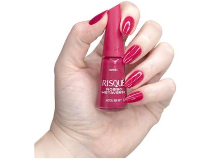 Imagem de Esmalte Risqué Nosso Metaverso Hitou Na NFT Rosa Cremoso Hipoalergênico 8ml