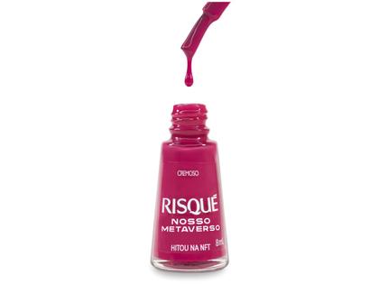 Imagem de Esmalte Risqué Nosso Metaverso Hitou Na NFT Rosa Cremoso Hipoalergênico 8ml