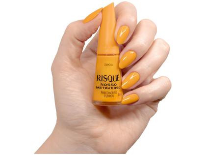 Imagem de Esmalte Risqué Nosso Metaverso Preconceito Flopou Amarelo Cremoso Hipoalergênico 8ml