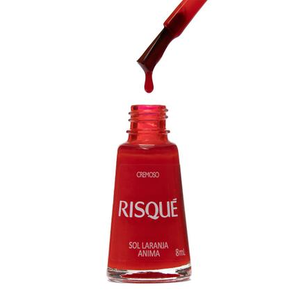 Imagem de Esmalte Risqué Vermelho Cremoso Sol Laranja Anima 8ml