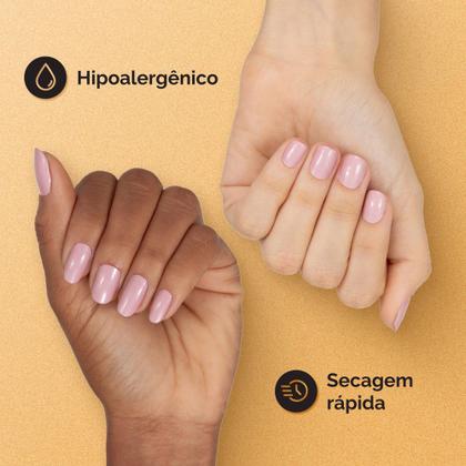 Imagem de Esmalte Rosa Risqué Diamond Gel Ballet Metálico 9,5 ml