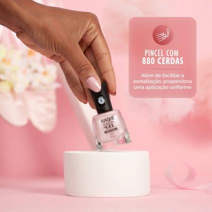Imagem de Esmalte Rosa Risqué Diamond Gel Ballet Metálico 9,5 ml