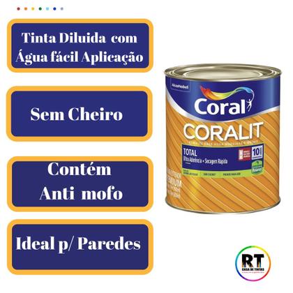 Imagem de Esmalte Sintético Base Água Coral Coralit 800ml Tinta Cor Verde Acetinado p/Madeiras e Metais e Pintura em Artesanato de MDF Cor Verde Folha/Cor Verde Abacate/Cor Verde Água/Cor Verde Alecrim/Cor Verde Cana.