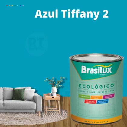 Imagem de Esmalte Sintético Brasilux Base Água Ecologico Cor Tiffany 800ML Brilhante