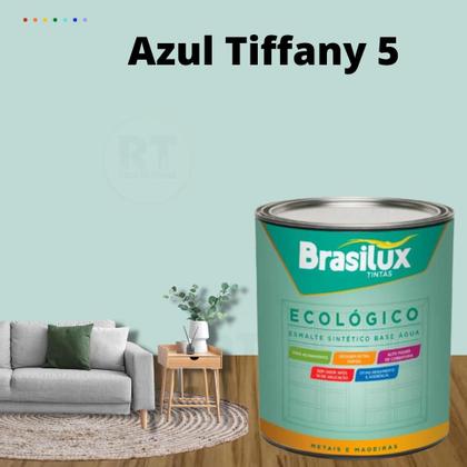 Imagem de Esmalte Sintético Brasilux Base Água Ecologico Cor Tiffany 800ML Brilhante