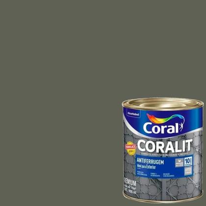Imagem de Esmalte Sintético Fundo e Acabamento Ferrolack Coralit Antiferrugem 900ml Cinza - 5203036 - CORAL