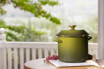 Imagem de Esmalte Stockpot Le Creuset 10L - Aço Verde Oliva