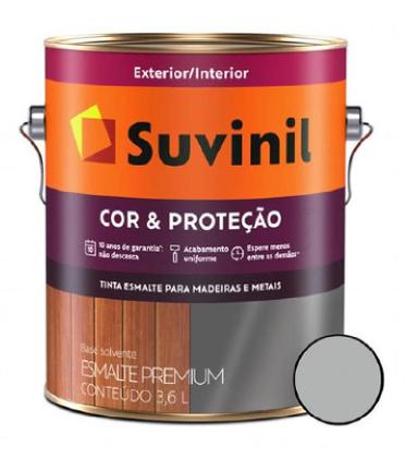 Imagem de Esmalte Suvinil Cor E Proteção Brilhante Alumínio 3,6