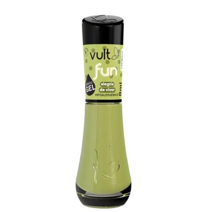 Imagem de Esmalte Verde Efeito Gel Cremoso Alegria de Viver 5F Fun 8ml Vult