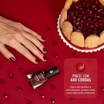 Imagem de Esmalte Vermelho Risqué Diamond Gel Charlotte de Romã Metálico 9,5 ml