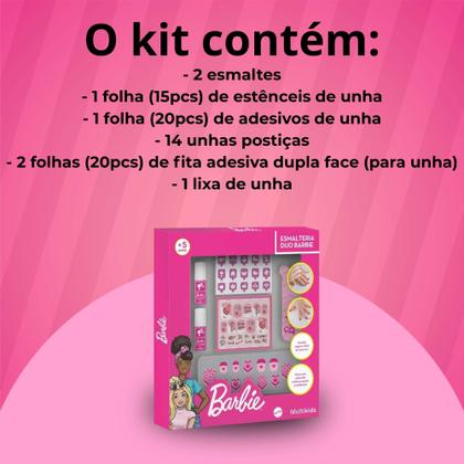 Imagem de Esmalteria Infantil Duo Barbie Multikids - BR2422