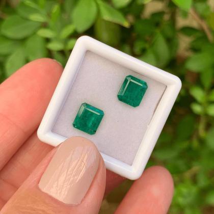 Imagem de Esmeralda EmeraldCut Par 2,94ct