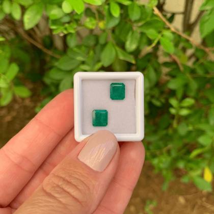 Imagem de Esmeralda EmeraldCut Par 2,94ct