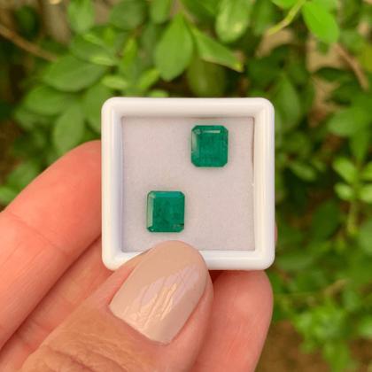 Imagem de Esmeralda EmeraldCut Par 2,94ct
