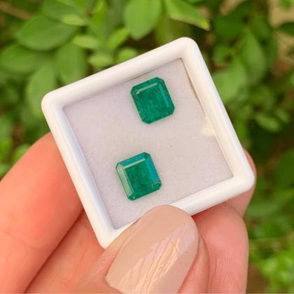 Imagem de Esmeralda EmeraldCut Par 2,94ct