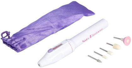 Imagem de Esmeril elétrico de manicure, A PINHAS  mini kit de polidor de unhas para manicure e pedicure com 5 peças C/ BOLSA