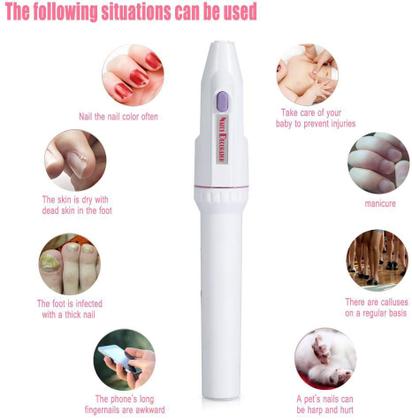 Imagem de Esmeril elétrico de manicure, A PINHAS  mini kit de polidor de unhas para manicure e pedicure com 5 peças C/ BOLSA