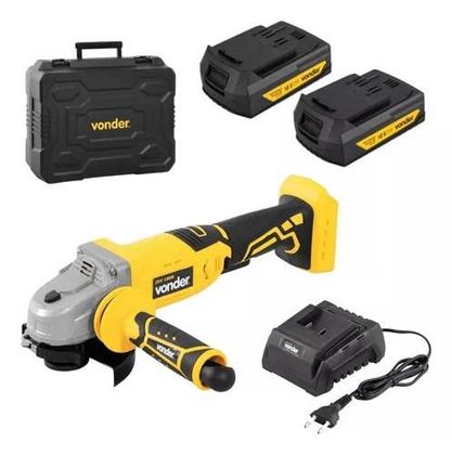 Imagem de Esmerilhadeira 4.1/2 18v com carregador e 2 bateria vonder