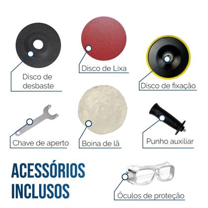 Imagem de Esmerilhadeira Angular 115mm 4 1/2 820w 11000rpm Oferta