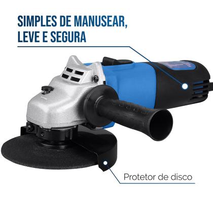 Imagem de Esmerilhadeira Angular 115mm 4 1/2 820w 11000rpm Oferta