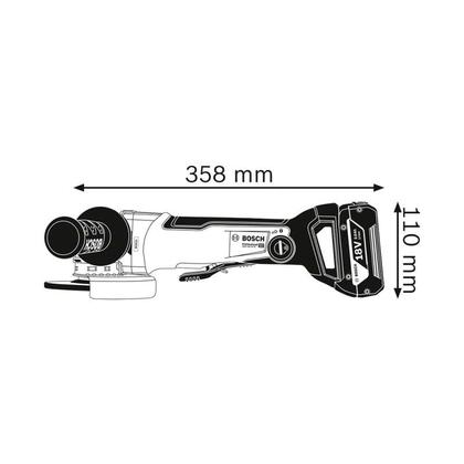 Imagem de Esmerilhadeira Angular 18V 4.1/2 e 5 POL XLOCK 18V-10 PC Brushless s/ Carregador e Bateria BOSCH