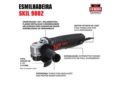 Imagem de Esmerilhadeira Angular 4.1/2" 700W LCM 9002 127V