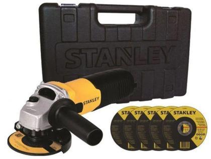 Imagem de Esmerilhadeira Angular 4-1/2 Pol. 127v 710W com 5 Disco de Corte e Maleta STGS7115KD - Stanley