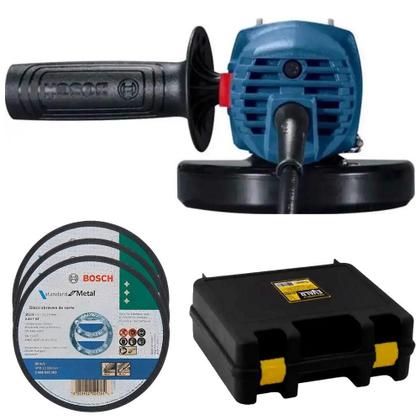 Imagem de Esmerilhadeira Angular 4.1/2 POL 700W GWS700 BOSCH 3 Discos de Corte com Maleta EVALD