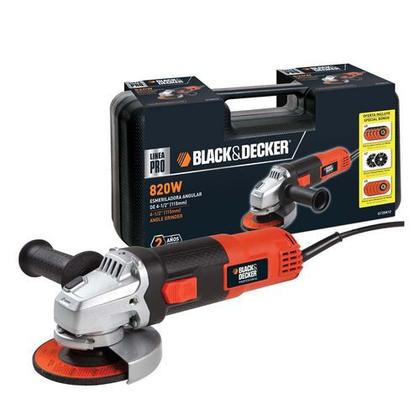 Imagem de Esmerilhadeira Angular 4.1/2 Pol. 820W com 12 Discos e Maleta - BLACK+DECKER-G720K12