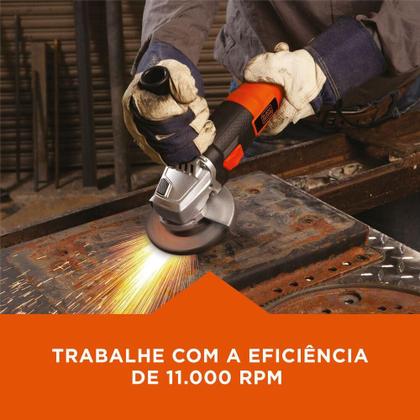 Imagem de Esmerilhadeira Angular 4.1/2 Pol. 820W com 12 Discos e Maleta - BLACK+DECKER-G720K12