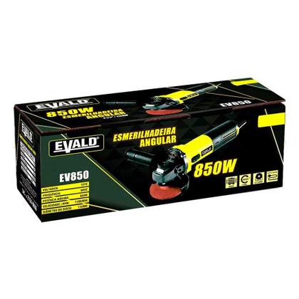 Imagem de Esmerilhadeira Angular 4.1/2 POL 850W 115MM EV850 EVALD + Kit 3 Discos e Maleta