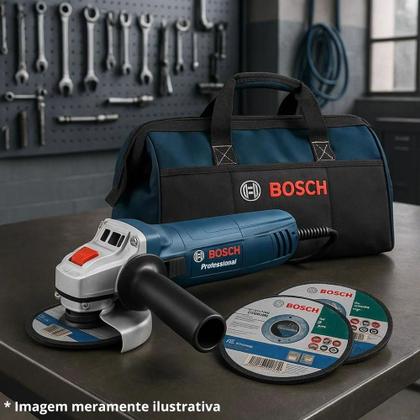 Imagem de Esmerilhadeira Angular 4.1/2 POL 850W GWS850 com 3 Discos e Bolsa Nylon BOSCH