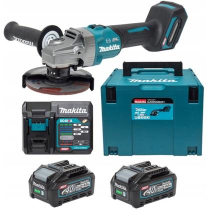 Imagem de Esmerilhadeira  Angular 5" com 2 baterias 40V 4.0AH e carregador 220V GA005GM201 Makita