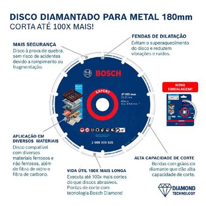 Imagem de Esmerilhadeira Angular 9'' - 220V - GWS 25-230P Com Disco de Corte Diamantado - Bosch