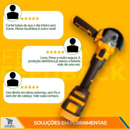 Imagem de Esmerilhadeira Angular A Bateria Ingco 900W 115MM Velocidade Variável Bateria De Até 9000RPM Brushless Com Maleta, Bateria e Disco Corte e Desbaste