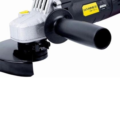 Imagem de Esmerilhadeira Angular de 4.1/2 Pol. 127v 710W Preto Hammer