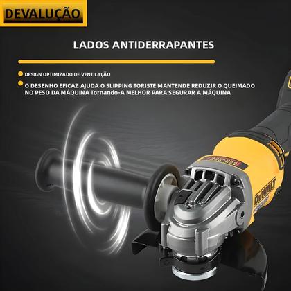 Imagem de Esmerilhadeira Angular Dewalt 20V DCG414 (125mm) - Sem Fio, Brushless, Corte e Polimento