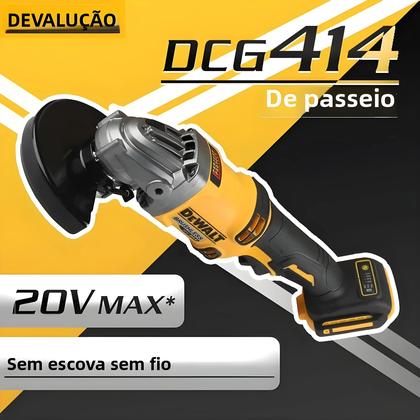 Imagem de Esmerilhadeira Angular Dewalt 20V DCG414 (125mm) - Sem Fio, Brushless, Corte e Polimento