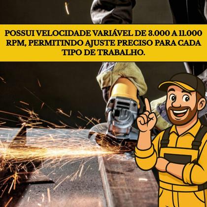 Imagem de Esmerilhadeira Angular Dewalt 950w C/ Controle Velocidade 220v 4.1/2 Lixadeira Profissional Variável