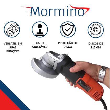 Imagem de Esmerilhadeira Angular Mini Martelo E Lanterna Led Cabeça