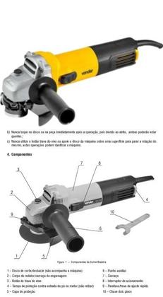 Imagem de Esmerilhadeira angular VONDER 4.1/2, 750 W, 220 V, EAV 754