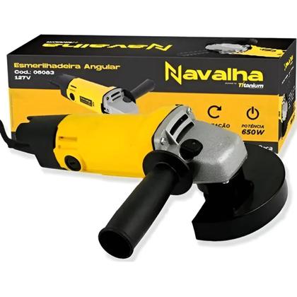 Imagem de Esmerilhadeira navalha angular 4.1/2 titanium 650w 127v amarela
