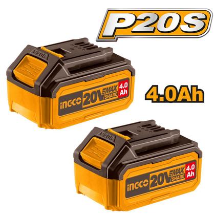 Imagem de Esmerilhadeiraa angular bl ingco com 2 bat 4.0ah 4.1/2" 1.000w max 3 vel à bateria 20v