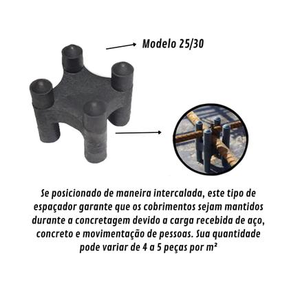 Imagem de Espaçador Cadeirinha Concreto Ferragem Modelo 25/30 100 Un
