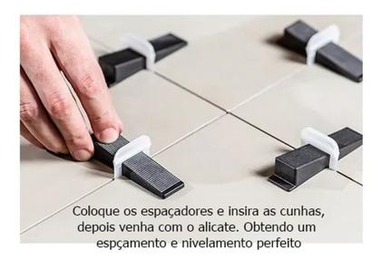 Imagem de Espaçador Nivelador Para Piso Kit Com 100 Unidades Alcalay