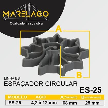 Imagem de Espaçador P/ Ferragens Circular Roseta Universal 25mm 300un