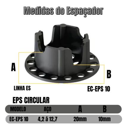 Imagem de Espaçador Para Malha Pop Ferro Aço Eps 10/20mm C/ 500 Pçs